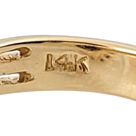 14K Yellow Gold Onyx Ring Size 6.25 #16163 - Picture 5 of 7